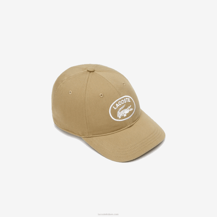 crianças Lacoste bege cb8 boné ajustável de ilhós de contraste 08D02167