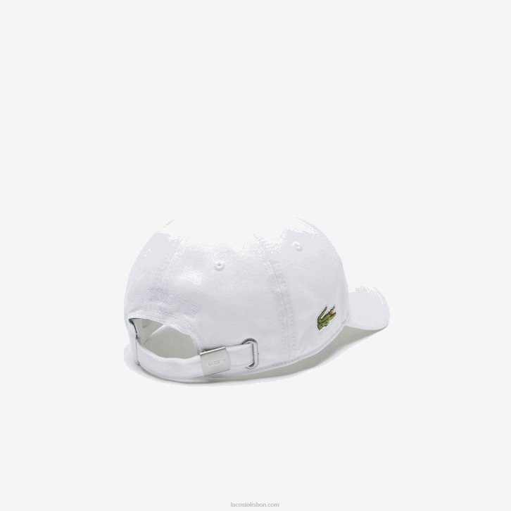 crianças Lacoste branco 001 gorro sólido de gabardine 08D02277