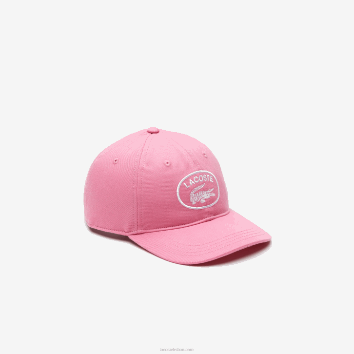 crianças Lacoste rosa 2r3 boné ajustável de ilhós de contraste 08D02169