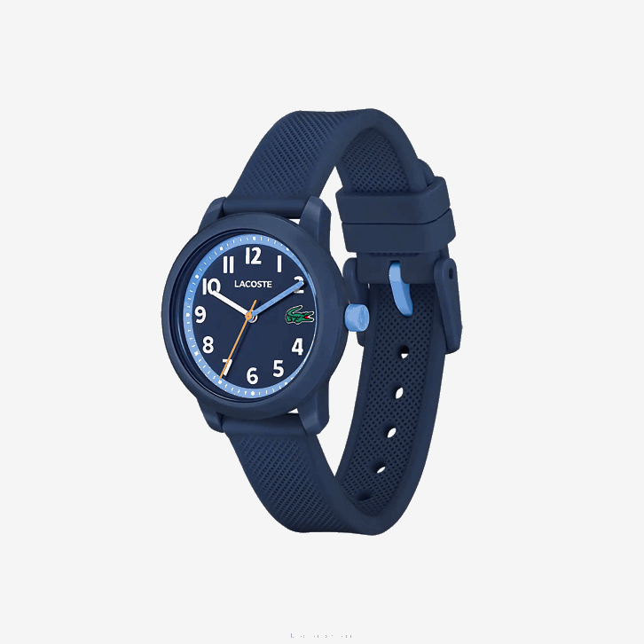 crianças Lacoste azul 000 12.12 Relógio com pulseira de silicone de 3 mãos 08D03300
