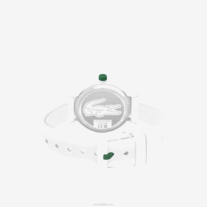 crianças Lacoste branco 000 12.12 relógio de pulseira de silicone branco 08D03299