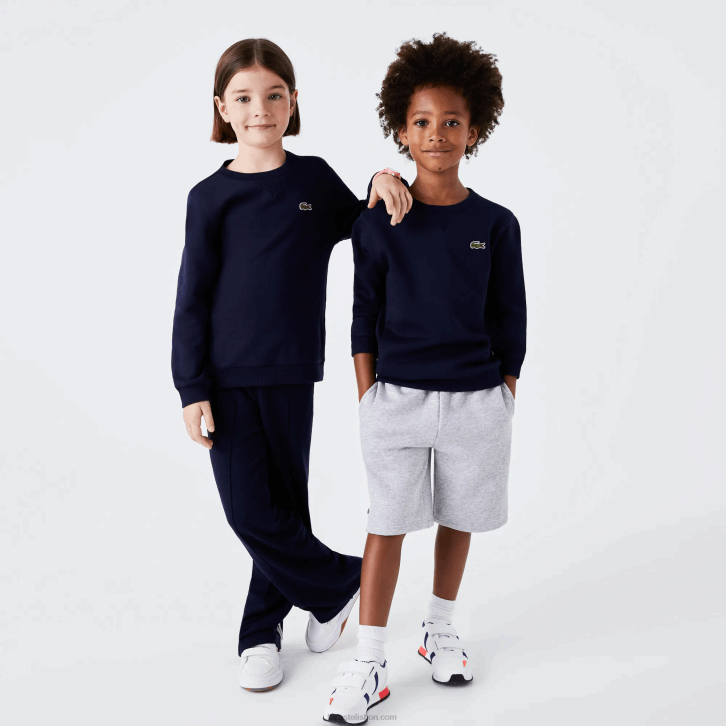 crianças Lacoste azul marinho 166 moletom de lã de algodão 08D02973