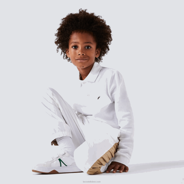 crianças Lacoste branco 001 polo regular fit petit piquet 08D02944