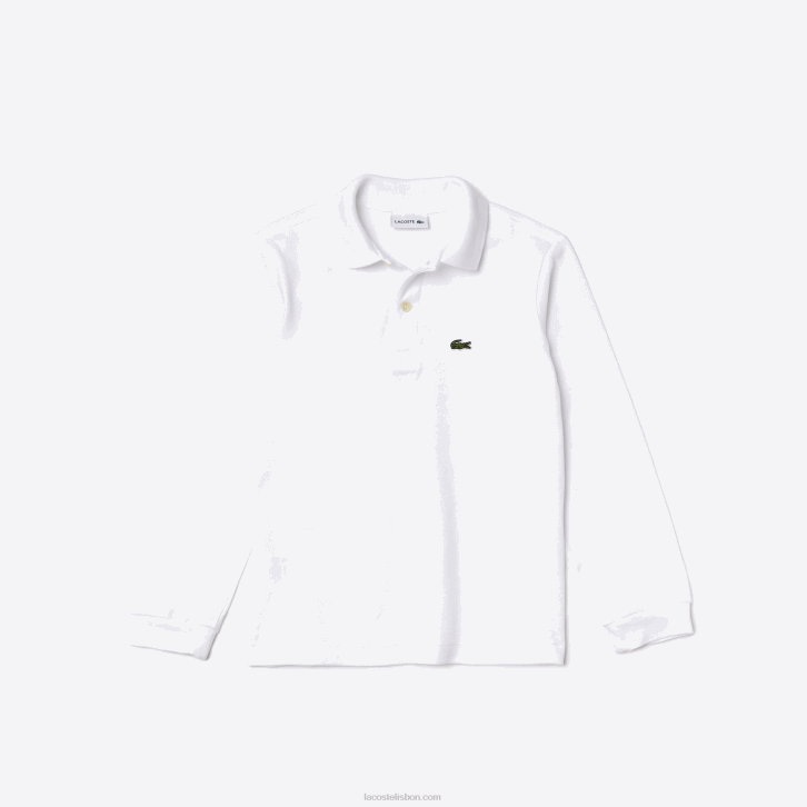 crianças Lacoste branco 001 polo regular fit petit piquet 08D02944