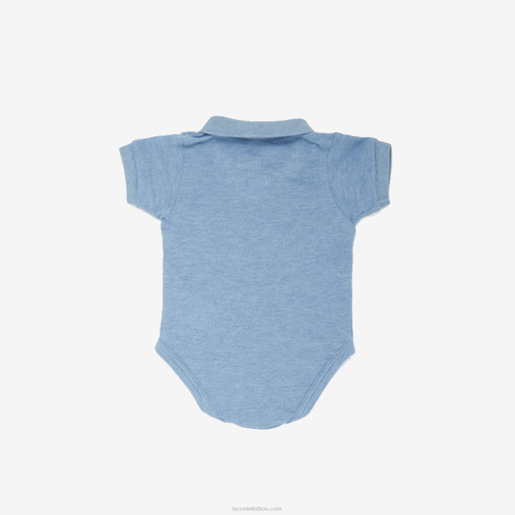 crianças Lacoste pés azuis conjunto de macacão piquê de algodão orgânico para bebê 08D02989