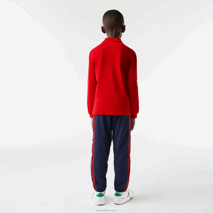 crianças Lacoste vermelho 240 polo regular fit petit piquet 08D02952