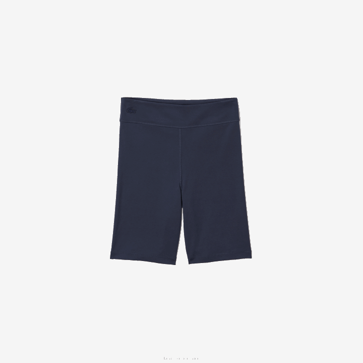 garotas Lacoste kxe azul shorts de ciclo de fibra reciclada 08D03086