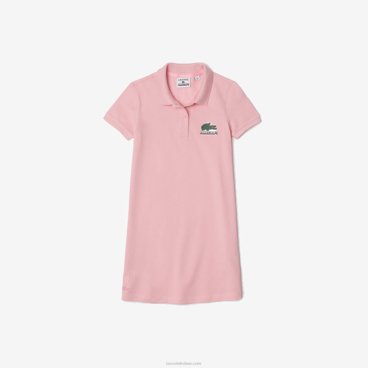garotasrosa 7sy vestido polo piquê de algodão lacoste x minecraft 08D03297