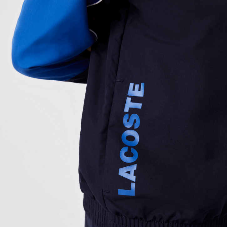 Rapazes Lacoste azul marinho 976 agasalho esporte color block 08D03209