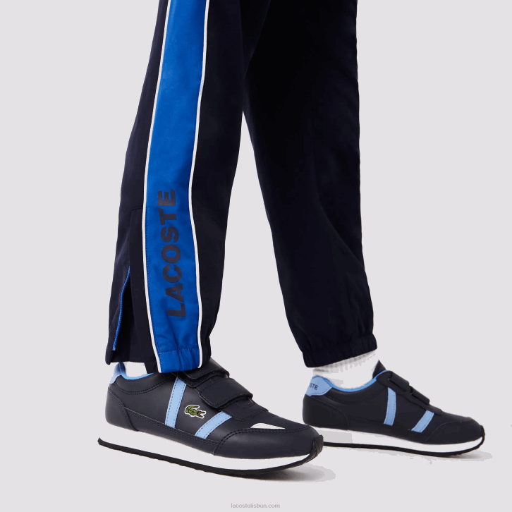 Rapazes Lacoste azul marinho 976 agasalho esporte color block 08D03209