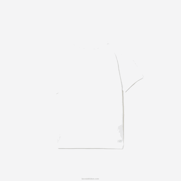 Rapazes Lacoste branco 001 camiseta esportiva de mistura de algodão respirável 08D03027