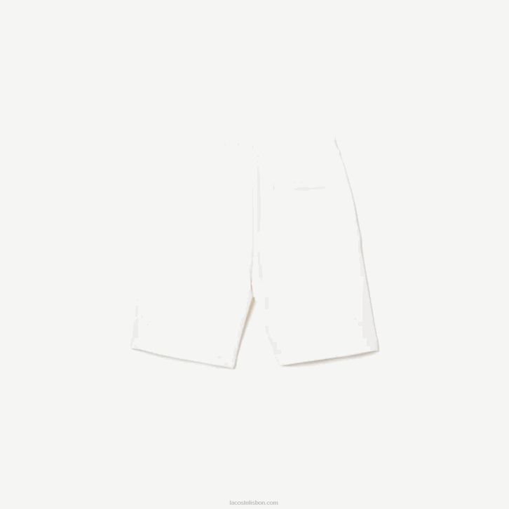 Rapazes Lacoste branco 70v shorts de marca com estampa contrastante 08D03072