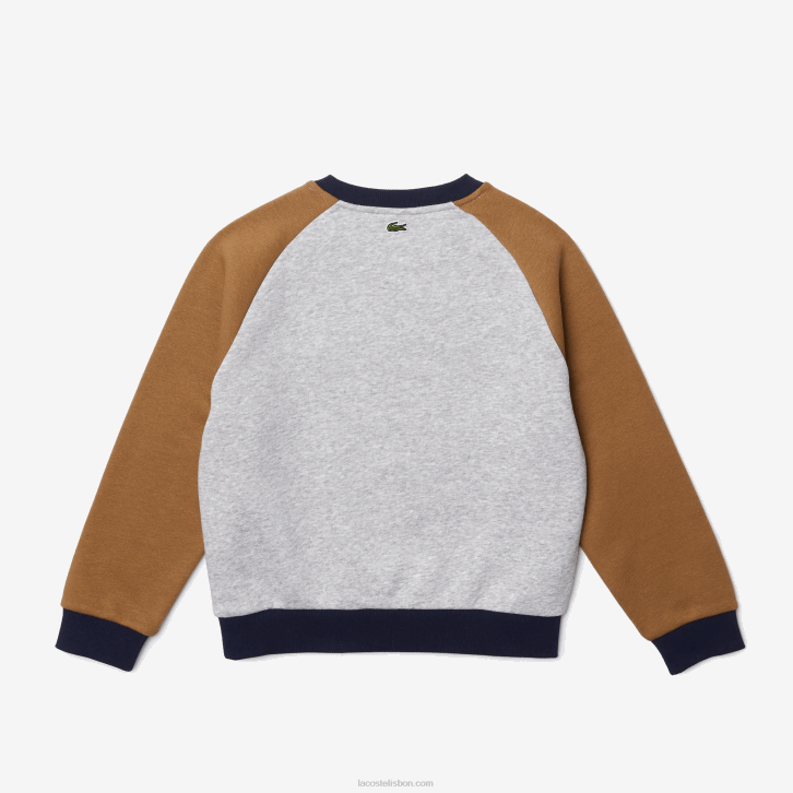 Rapazes Lacoste cinza chine marrom azul marinho ne1 moletom color block de marca 08D03195