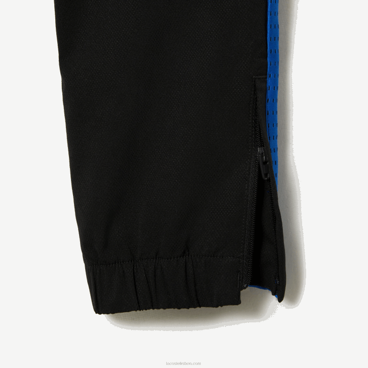 Rapazes Lacoste preto azul amarelo ayf conjunto de tênis colorblock jogger 08D03047