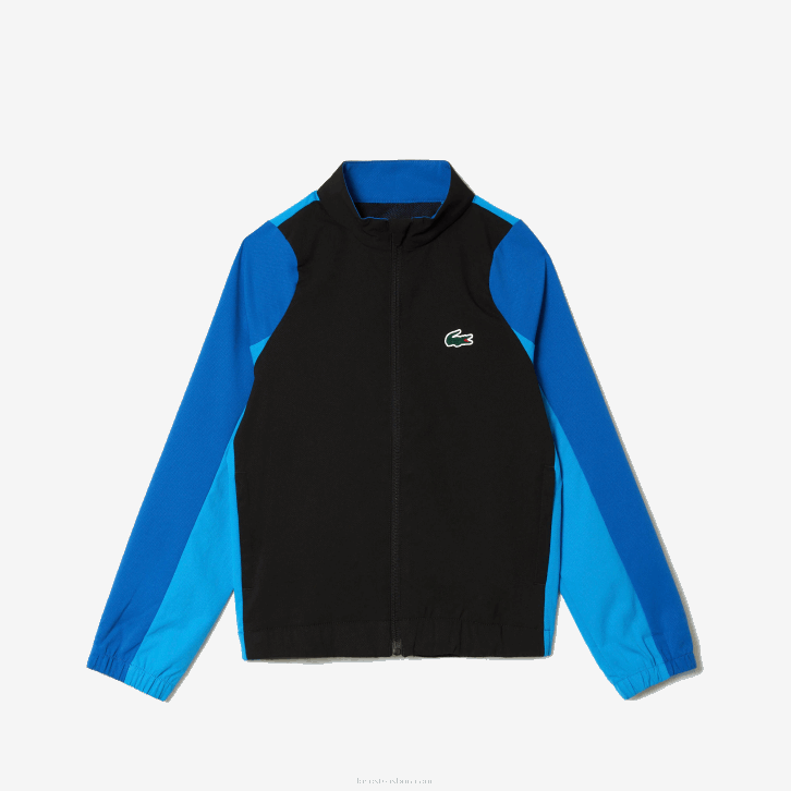 Rapazes Lacoste preto azul amarelo ayf conjunto de tênis colorblock jogger 08D03047