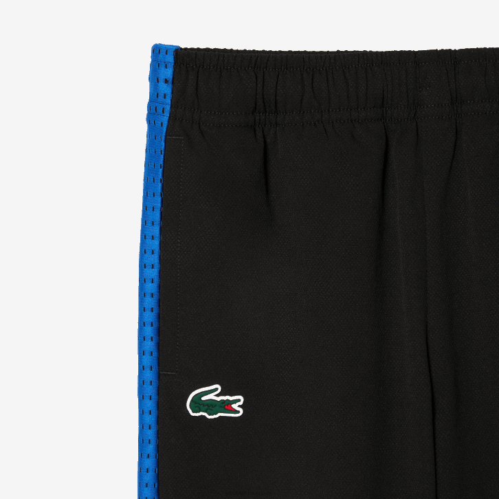 Rapazes Lacoste preto azul amarelo ayf conjunto de tênis colorblock jogger 08D03047