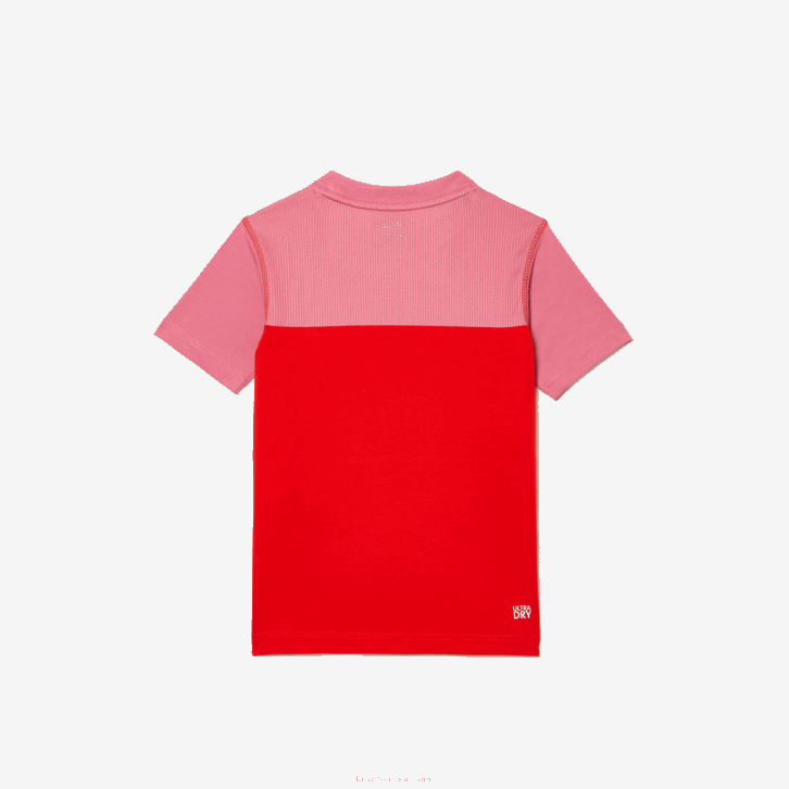 Rapazes Lacoste rosa vermelho azul c1y camiseta tênis x daniil medvedev 08D03004