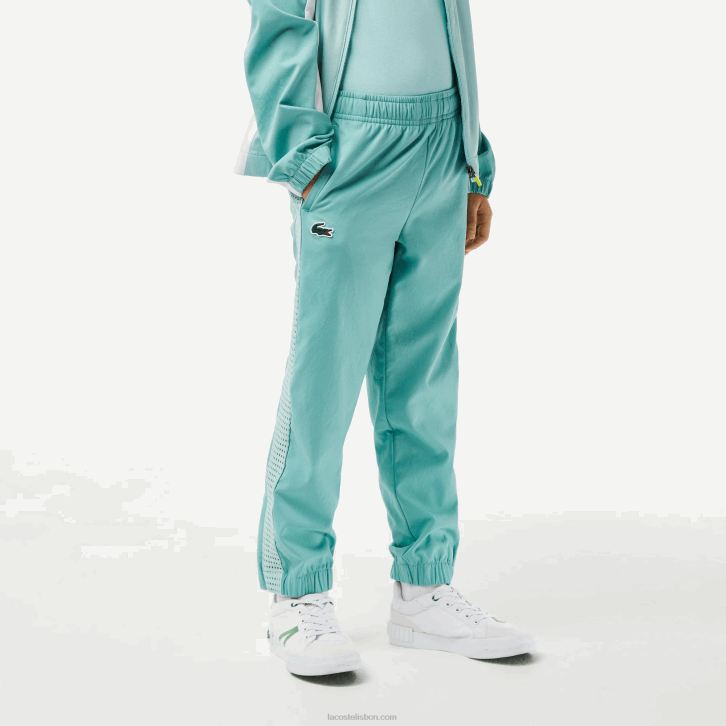 Rapazes Lacoste verde claro branco amarelo xia conjunto de tênis colorblock jogger 08D03046