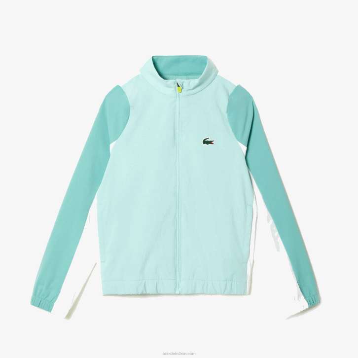 Rapazes Lacoste verde claro branco amarelo xia conjunto de tênis colorblock jogger 08D03046