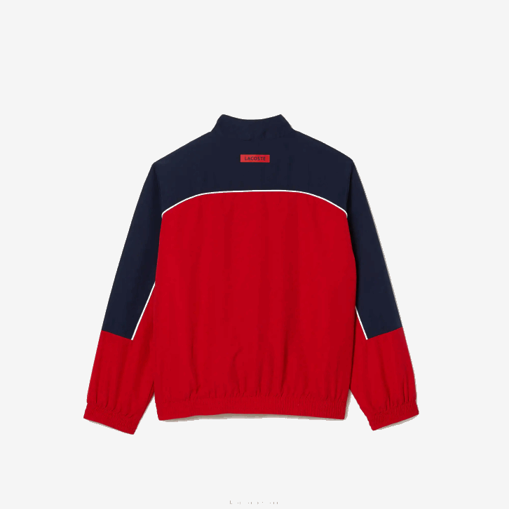 Rapazes Lacoste vermelho azul marinho 528 agasalho esporte color block 08D03210