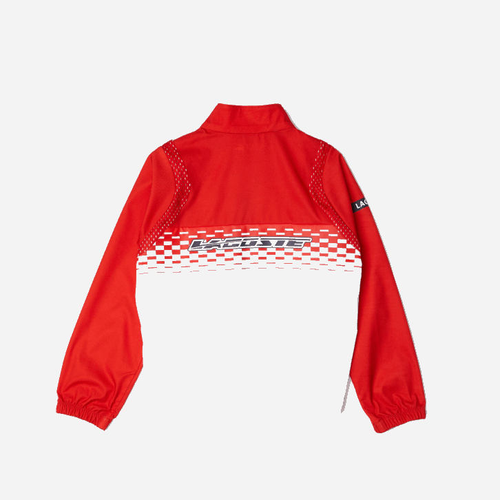 Rapazes Lacoste vermelho branco azul cf1 conjunto jogger tênis x daniil medvedev 08D03043