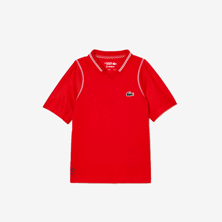 Rapazes Lacoste vermelho s5h tênis x daniil medvedev polo ultra seco 08D03012