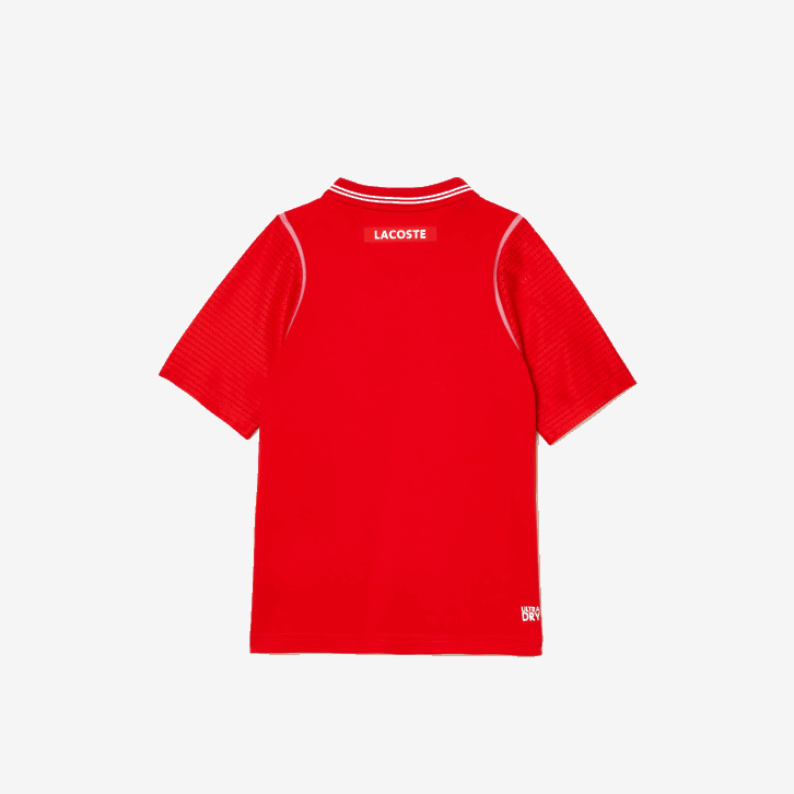Rapazes Lacoste vermelho s5h tênis x daniil medvedev polo ultra seco 08D03012