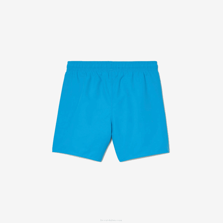 Rapazes Lacoste wii verde azul calções de banho sólidos de secagem rápida 08D03103