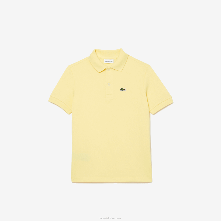 crianças Lacoste amarelo 107 polo regular fit petit piquet 08D03131