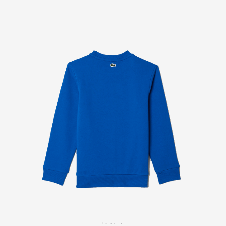 crianças Lacoste azul k1q moletom colorblock com marca contrastante 08D03241