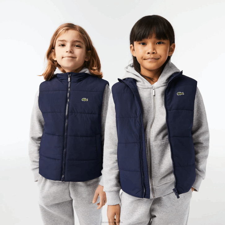 crianças Lacoste azul marinho 166 colete repelente de água 08D03213