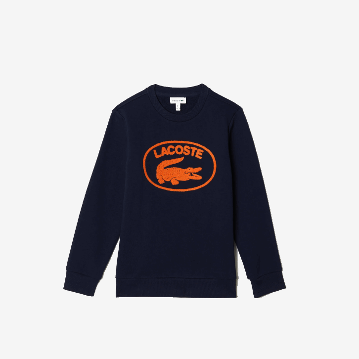 crianças Lacoste azul marinho 166 moletom colorblock com marca contrastante 08D03056
