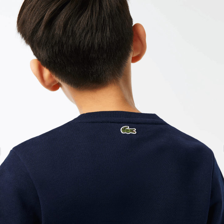 crianças Lacoste azul marinho 166 moletom colorblock com marca contrastante 08D03056