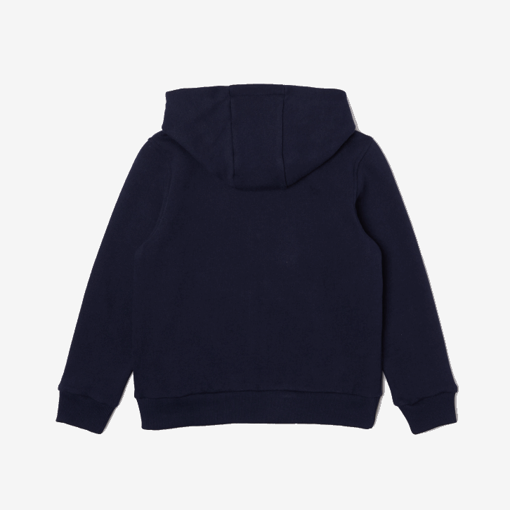 crianças Lacoste azul marinho 166 moletom com bolso canguru e zíper 08D03189