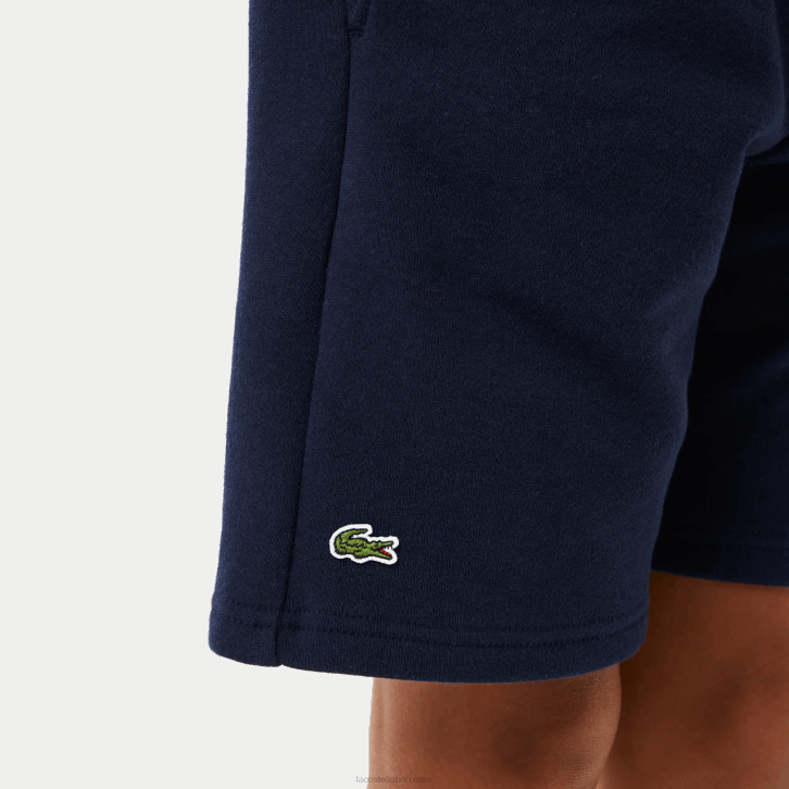 crianças Lacoste azul marinho 166 shorts de lã de algodão escovado orgânico 08D03100