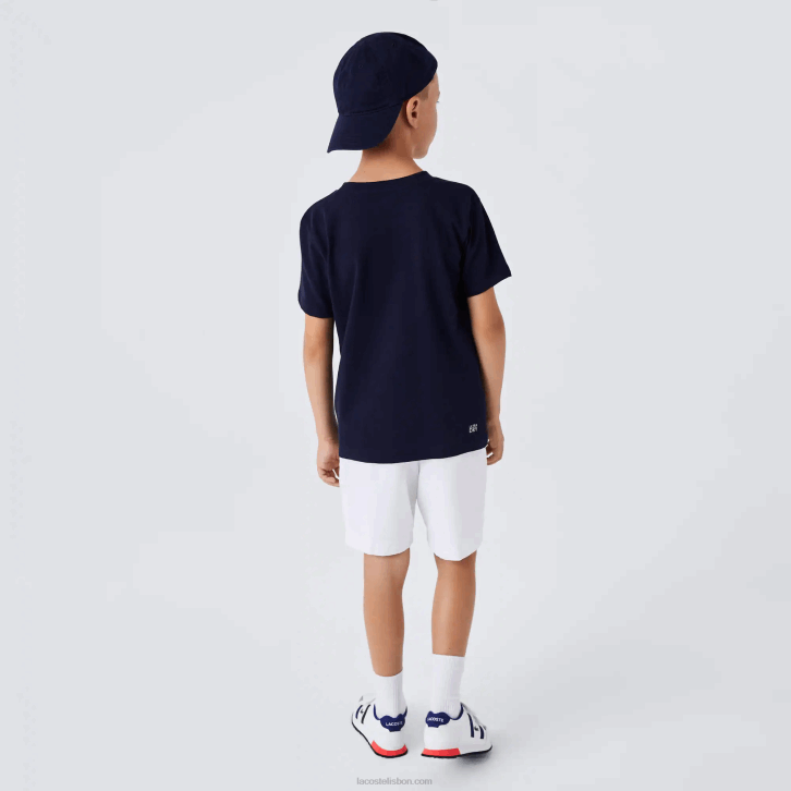 crianças Lacoste branco 001 calções desportivos de diamante 08D03074