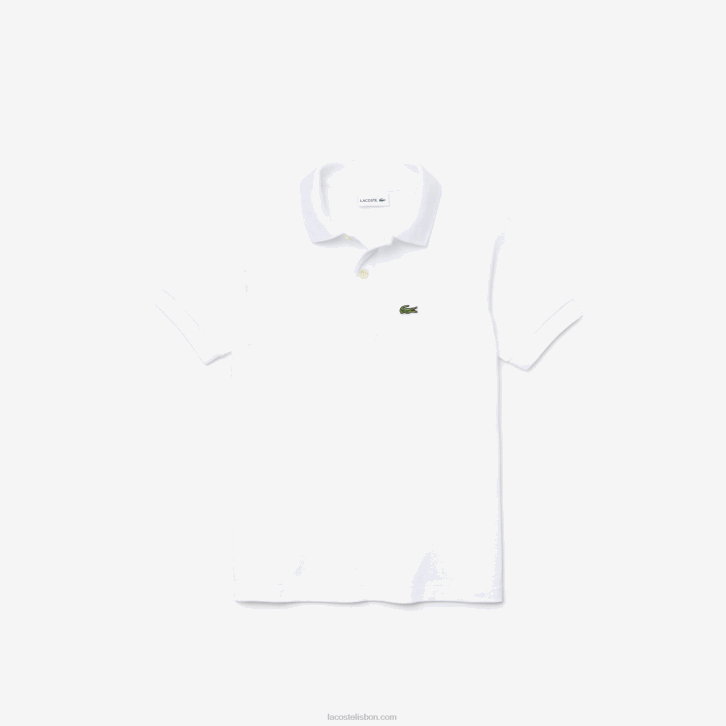 crianças Lacoste branco 001 polo regular fit petit piquet 08D03000