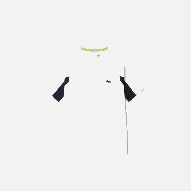 crianças Lacoste branco azul marinho branco y2u camiseta de tênis color block esportiva 08D03154