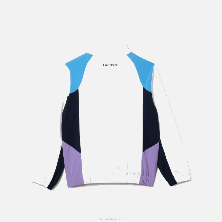 crianças Lacoste branco azul marinho roxo 6hu agasalho esportivo color block para tênis 08D03185