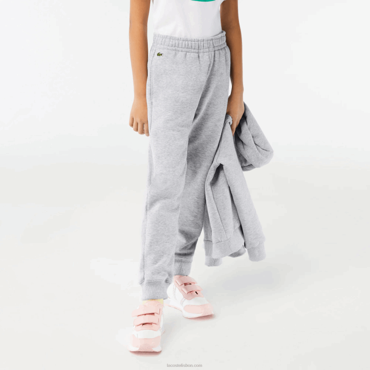 crianças Lacoste chine cinza cca calça de treino colorblock 08D03198