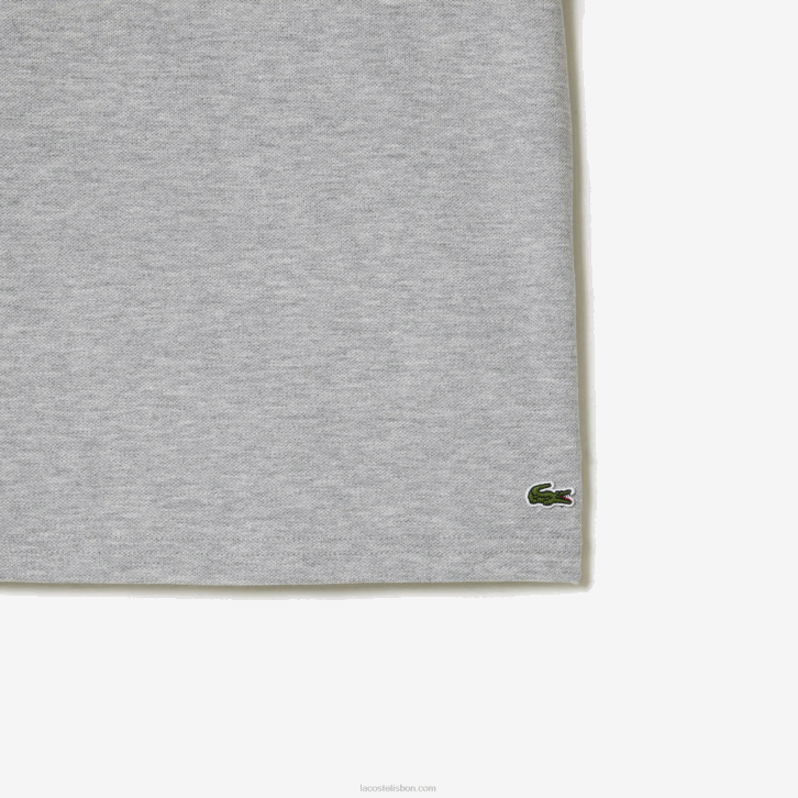 crianças Lacoste chine cinza cca polo de algodão orgânico com estampa contrastante 08D03035