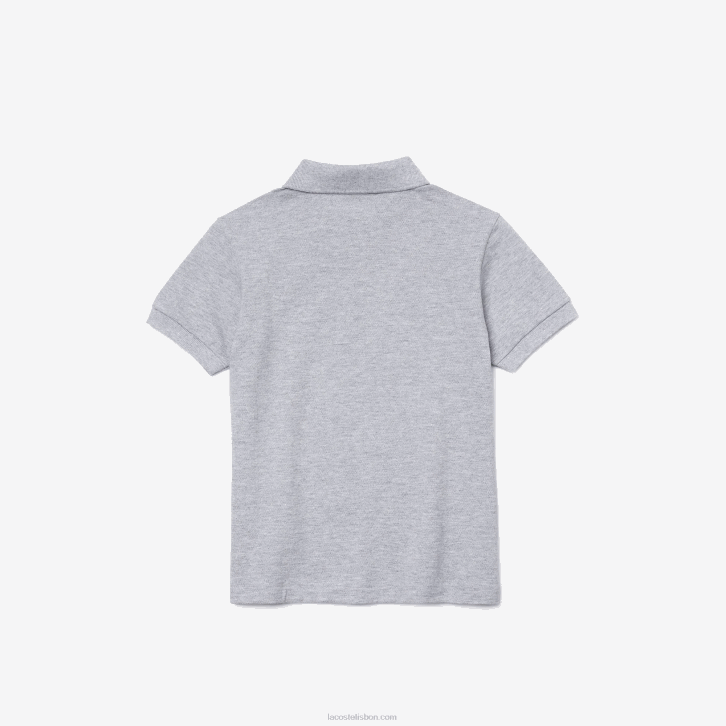 crianças Lacoste chine cinza cca polo regular fit petit piquet 08D03126
