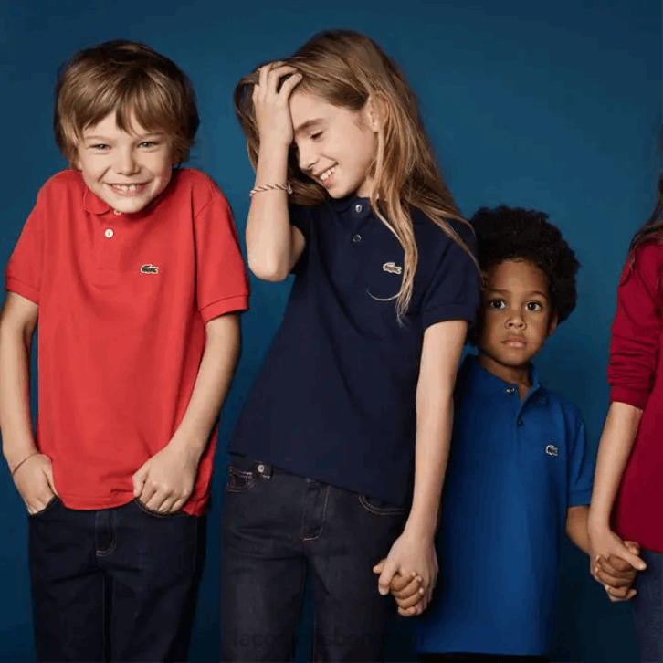 crianças Lacoste chine cinza cca polo regular fit petit piquet 08D03126