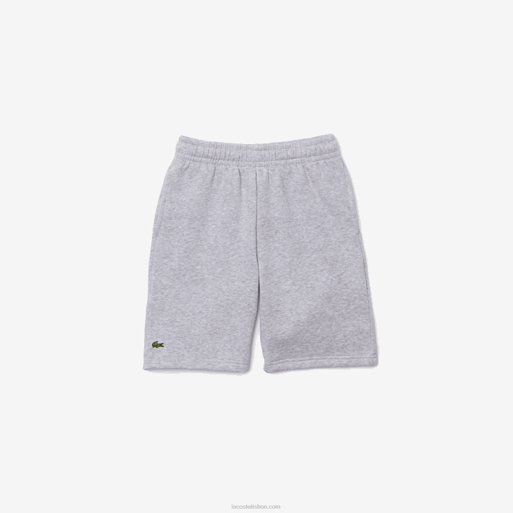 crianças Lacoste chine cinza cca shorts de lã de algodão escovado orgânico 08D03101