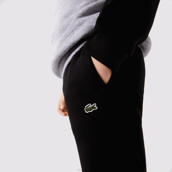 crianças Lacoste chine preto branco nu calça de marca 08D03214