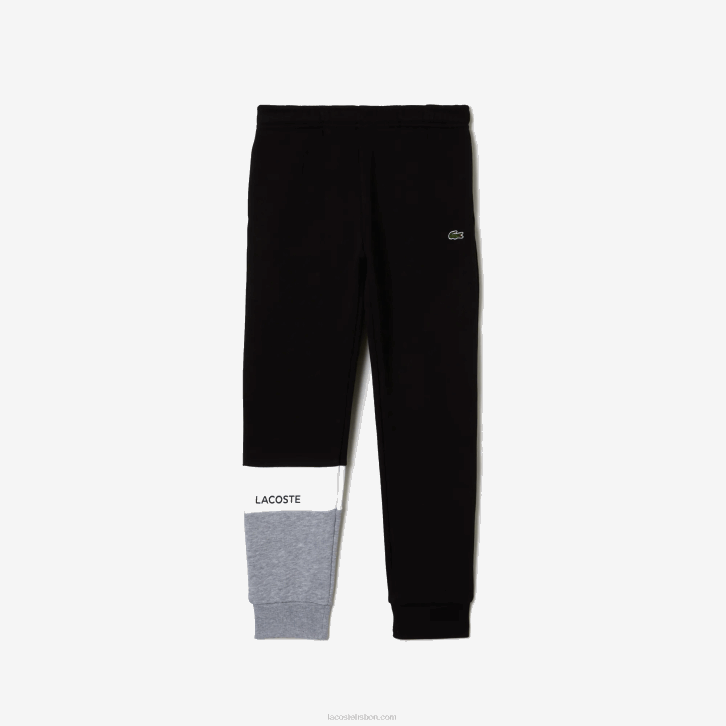 crianças Lacoste chine preto branco nu calça de marca 08D03214
