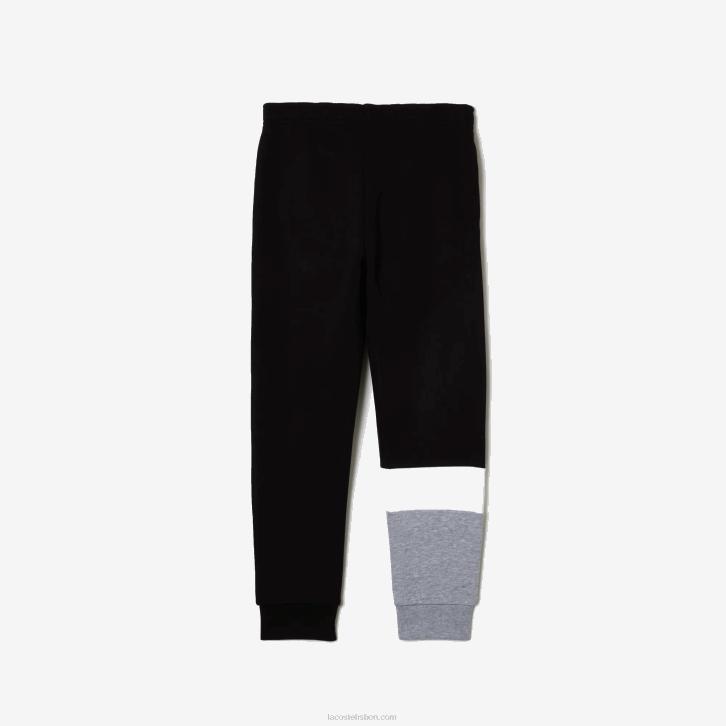 crianças Lacoste chine preto branco nu calça de marca 08D03214