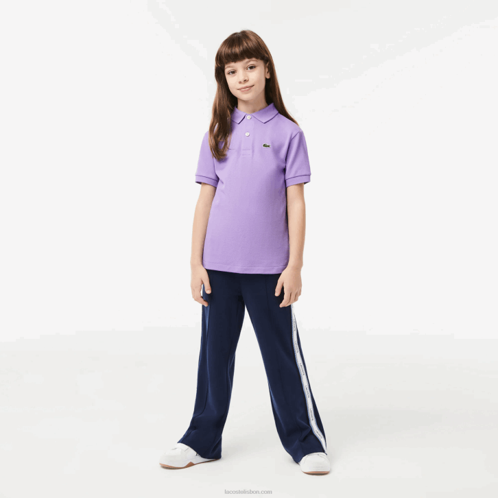 crianças Lacoste gfu roxo polo regular fit petit piquet 08D03181