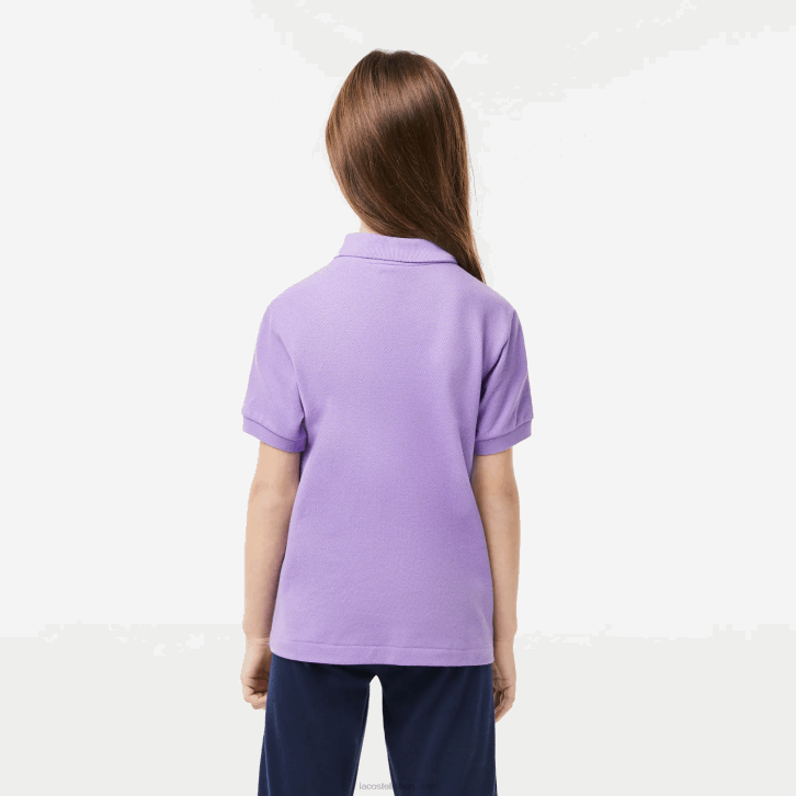 crianças Lacoste gfu roxo polo regular fit petit piquet 08D03181