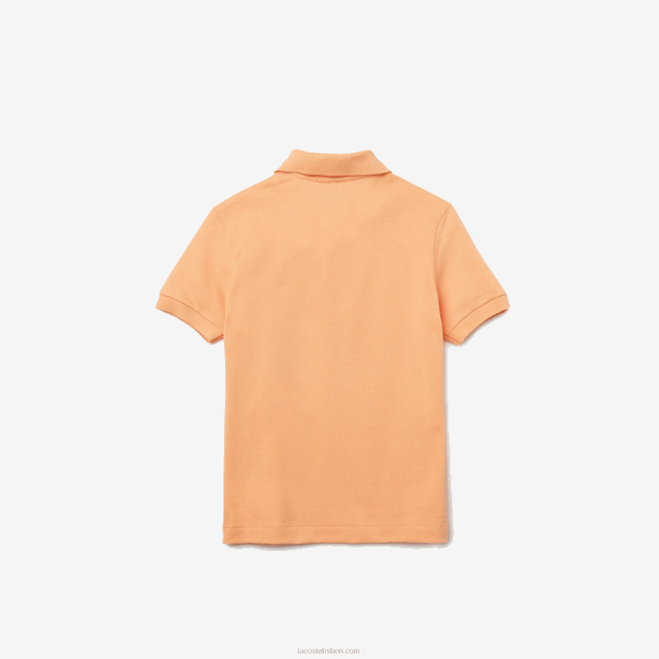 crianças Lacoste heb laranja claro polo regular fit petit piquet 08D03123